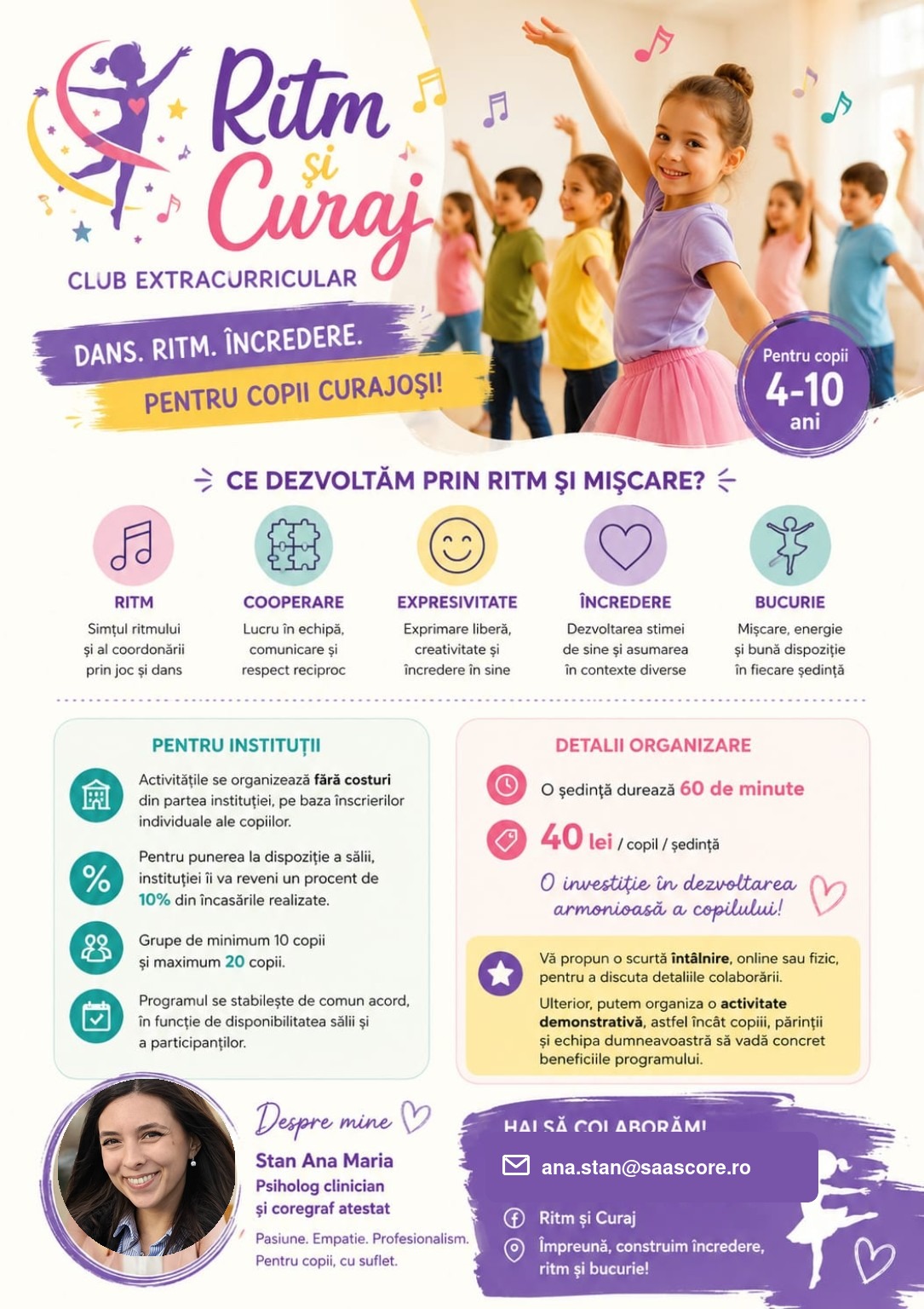 Afișul programului Ritm și Curaj
